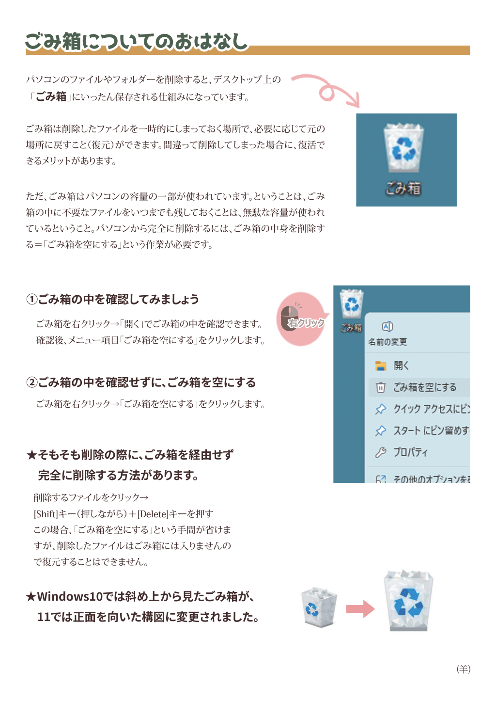 ごみ箱についてのおはなし